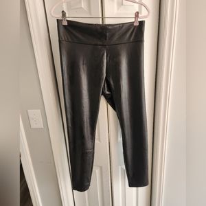 Pleather Black High Rise Pants, Express, Size L